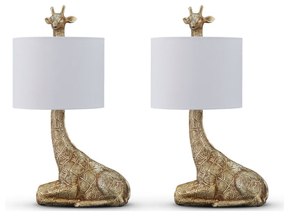 Ferrison 2-Piece Table Lamp Set in Gold Finish - PKG019352