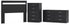 Finch Queen Panel Headboard with Dresser and Chest in Black - PKG017931