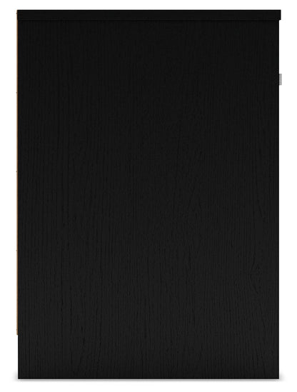 Finch Queen Panel Headboard with Dresser, Chest and Nightstand in Black - PKG017932