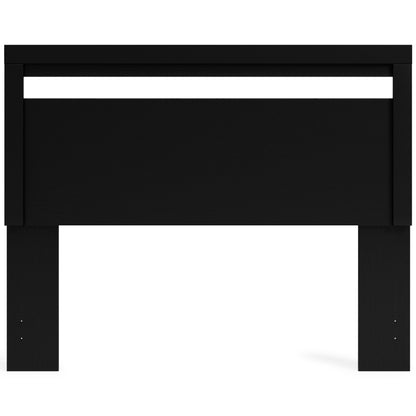 Finch Queen Panel Headboard with Dresser in Black - PKG017930