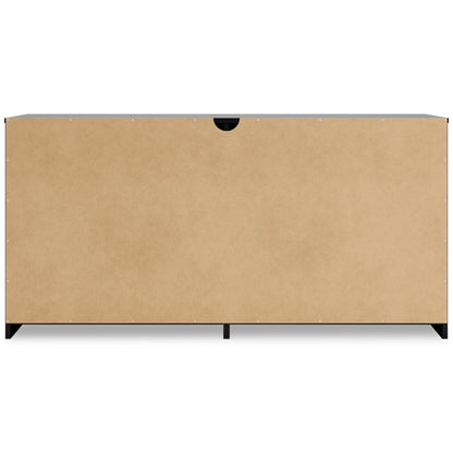 Finch Queen Panel Platform Bed with Dresser and Chest in Black/Brown - PKG017942
