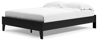 Finch Queen Platform Bed with Dresser and Chest in Black - PKG017920