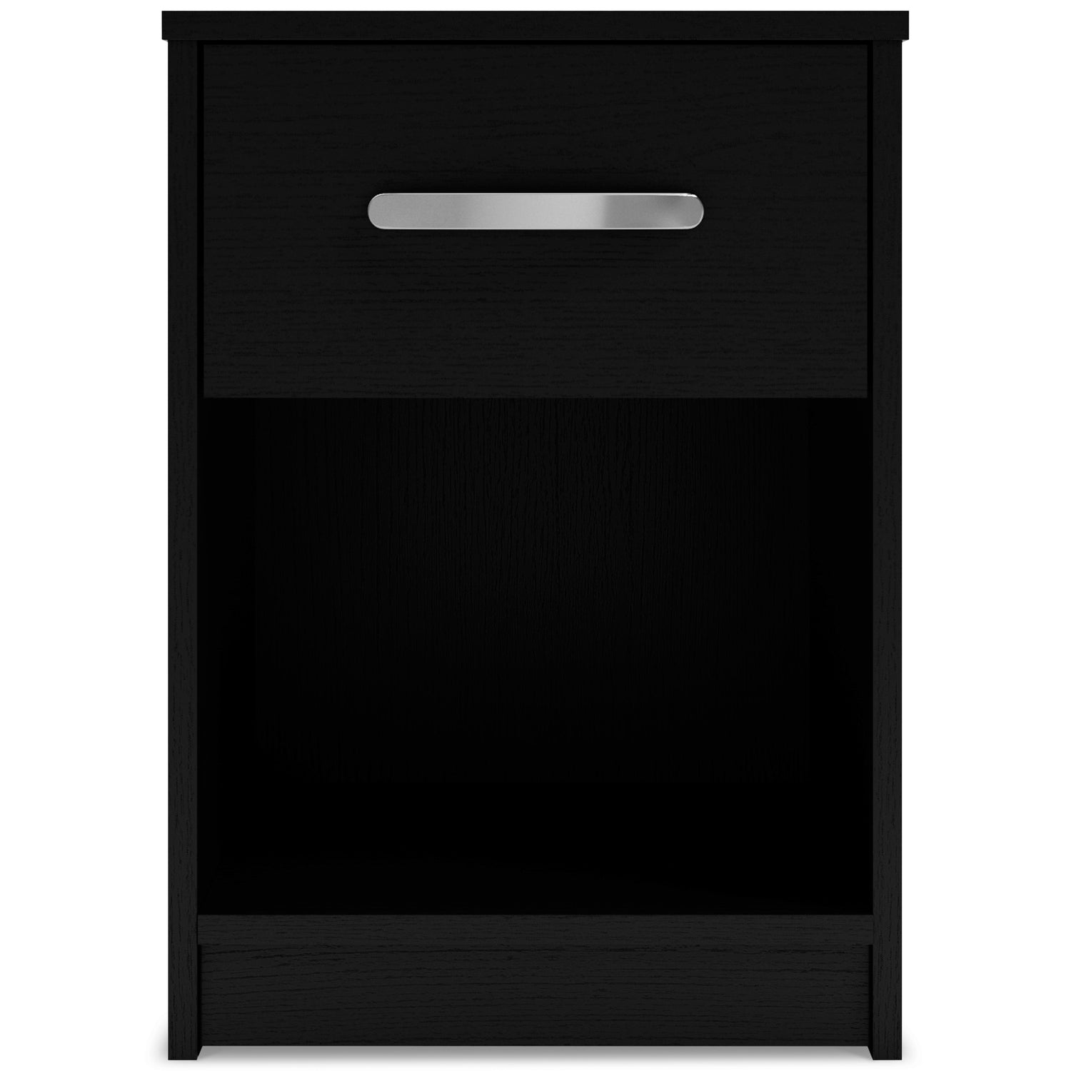 Finch Queen Platform Bed with Dresser, Chest and 2 Nightstands in Black - PKG017922