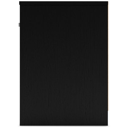 Finch Queen Platform Bed with Dresser, Chest and 2 Nightstands in Black - PKG017922
