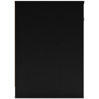 Finch Queen Platform Bed with Dresser, Chest and 2 Nightstands in Black - PKG017922