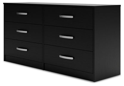 Finch Queen Platform Bed with Dresser in Black from Ashley - Luna Furniture