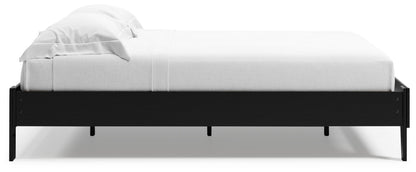 Finch Queen Platform Bed with Dresser in Black from Ashley - Luna Furniture