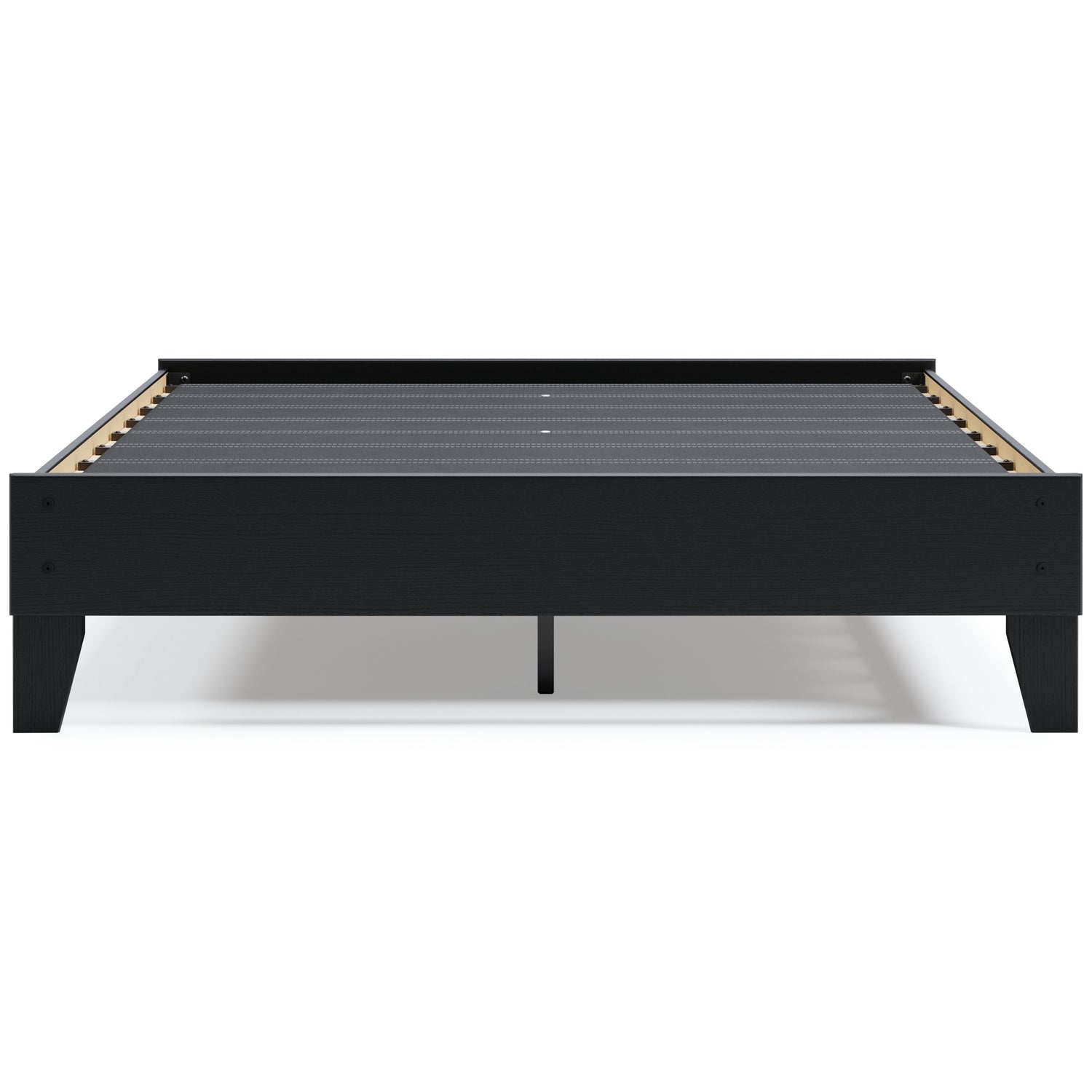Finch Queen Platform Bed with Mattress in Black - PKG018311
