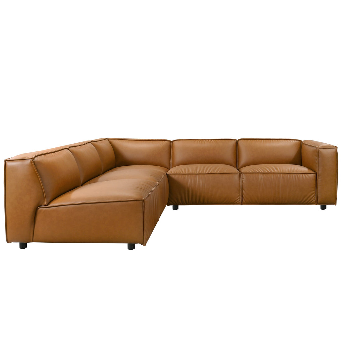 Findlay Mid Century Modern Vegan Leather Corner Sectional Sofa - CSC00401401