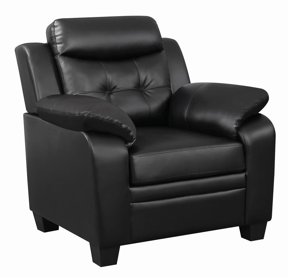 Finley Black Tufted Upholstered Chair from Coaster - Luna Furniture