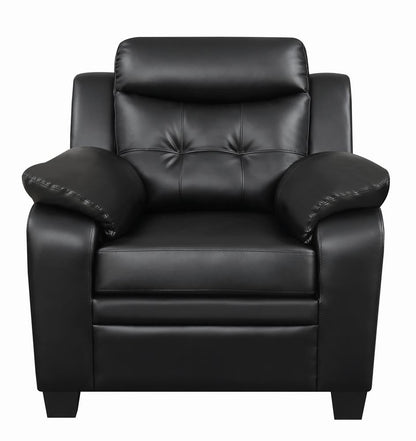 Finley Black Tufted Upholstered Chair from Coaster - Luna Furniture