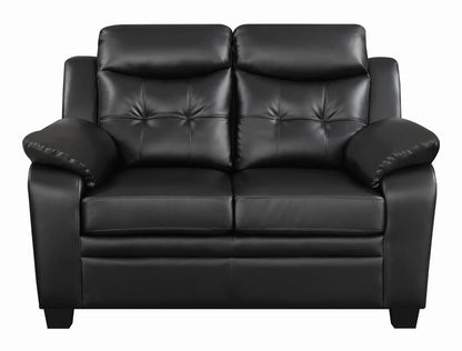 Finley Black Tufted Upholstered Loveseat from Coaster - Luna Furniture