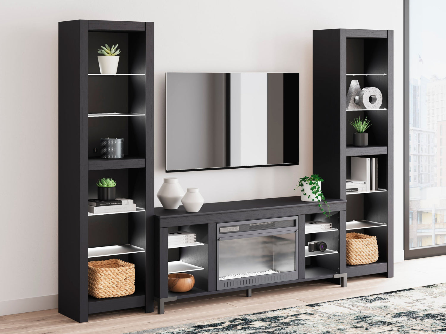 W2721 - TV Stand w/ Fireplace (LED Lights) *TV Stand with Insert - W2721 - TV Stand w/ Fireplace (LED Lights) TV Stand with Insert
