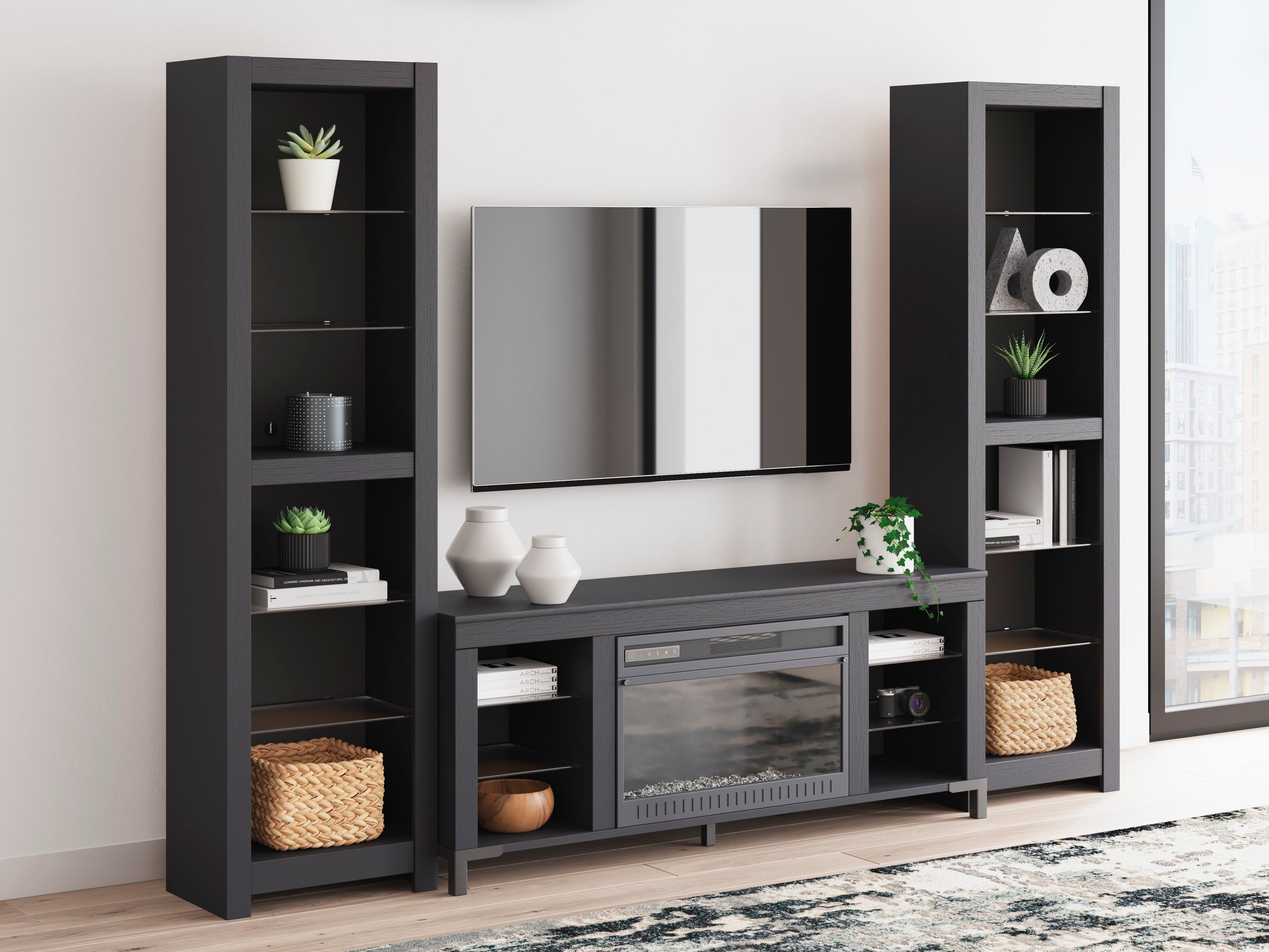 W2721 - TV Stand w/ Fireplace (LED Lights) *TV Stand with Insert - W2721 - TV Stand w/ Fireplace (LED Lights) TV Stand with Insert