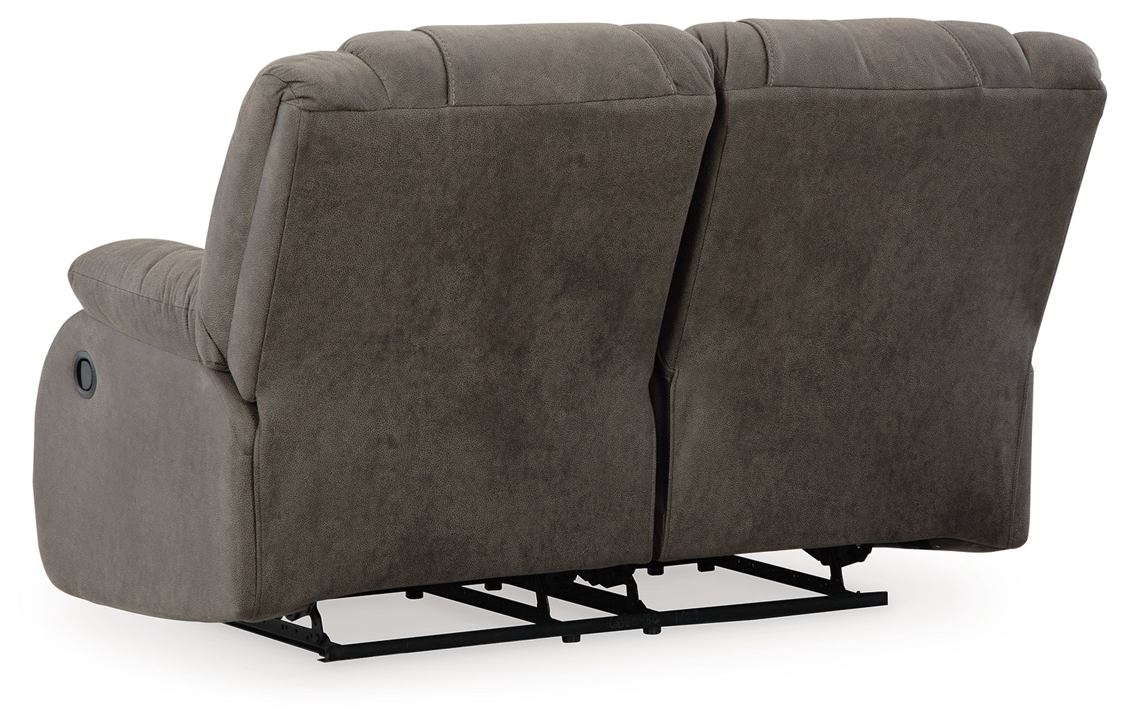 First Base Gunmetal Reclining Loveseat and 2 Recliners - 68804U3