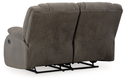 First Base Gunmetal Reclining Loveseat and 2 Recliners - 68804U3