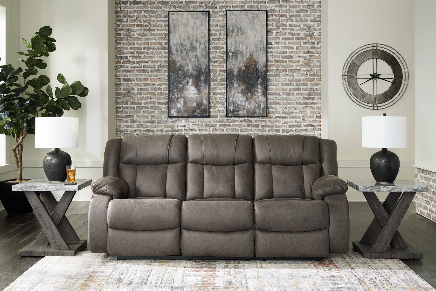 First Base Reclining Sofa and Recliner - 68804U5