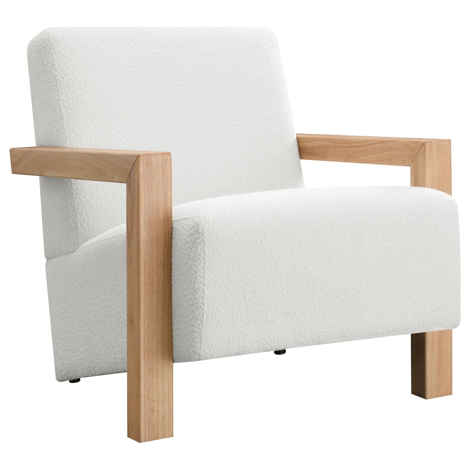 Fitzroy Boucle Upholstered Accent Arm Chair Ivory - 903094