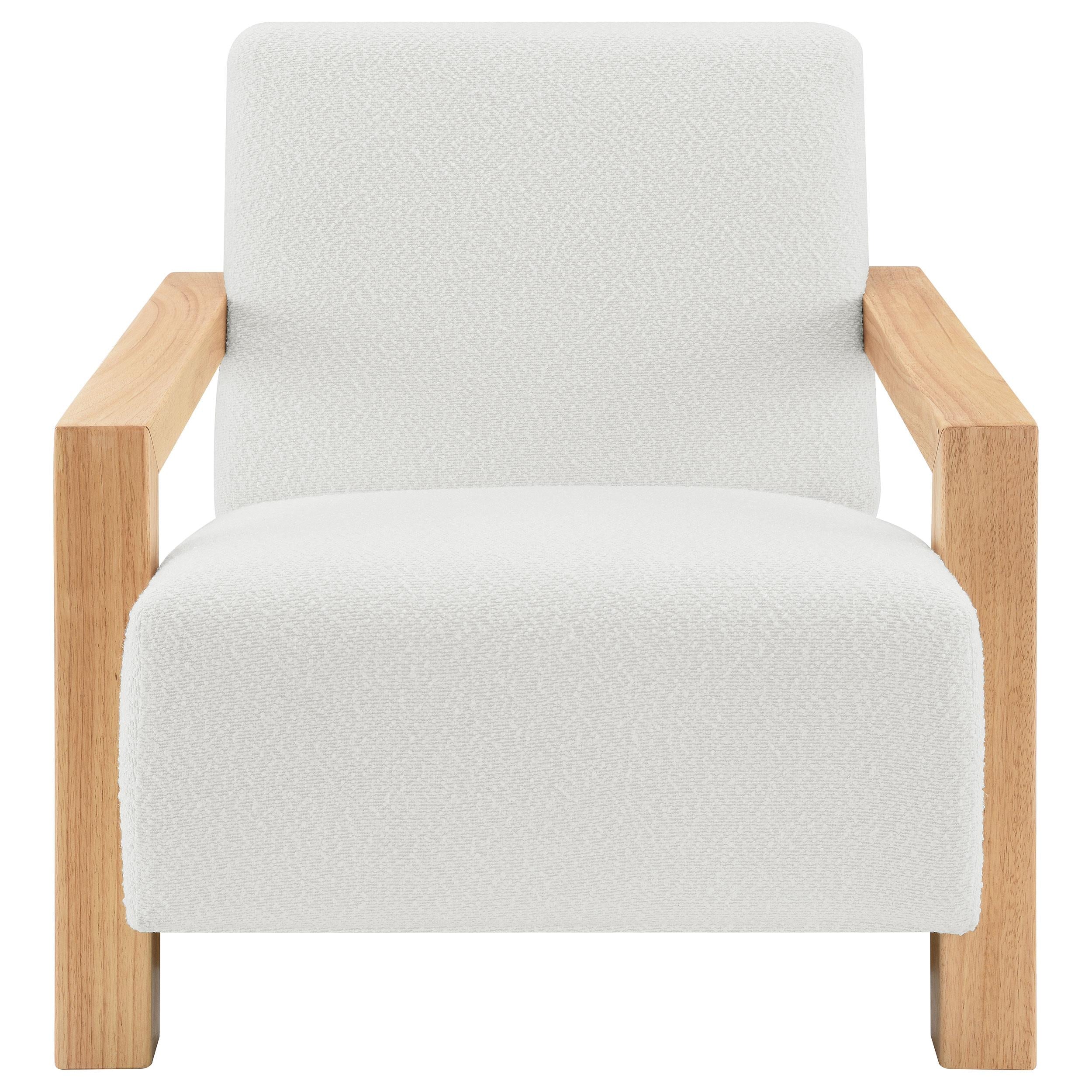 Fitzroy Boucle Upholstered Accent Arm Chair Ivory - 903094