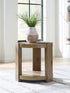 Flangren Light Brown End Table - T553-6