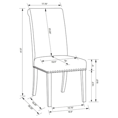 Florence 5-piece Round Dining Set Rustic Smoke and Beige - 180200-S5B
