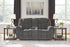 Foreside Charcoal Reclining Loveseat with Console - 3810494