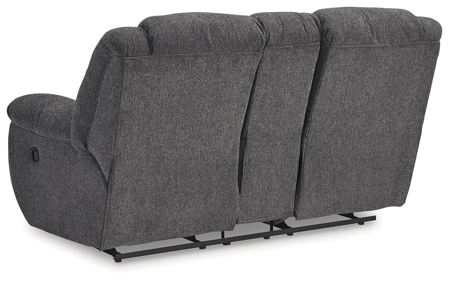 Foreside Charcoal Reclining Loveseat with Console - 3810494