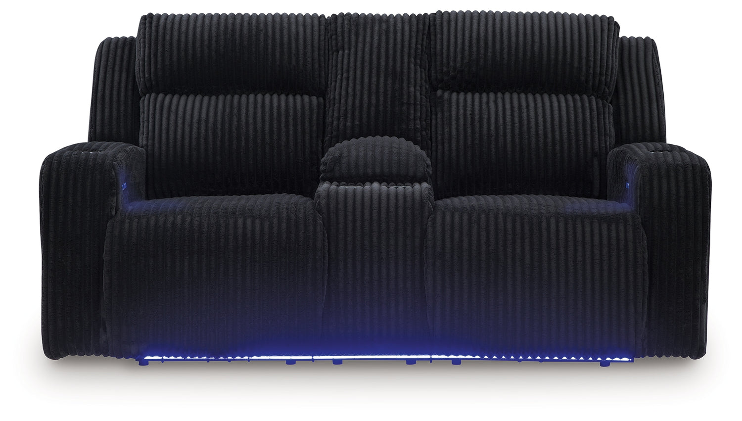 Forest Lake Black Power Reclining Loveseat with Console - PC6420218