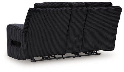 Forest Lake Black Power Reclining Loveseat with Console - PC6420218