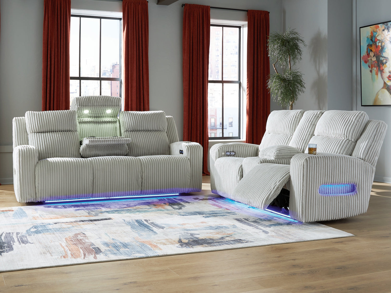 Forest Lake Sofa and Loveseat in Alloy from Ashley - Luna Furniture