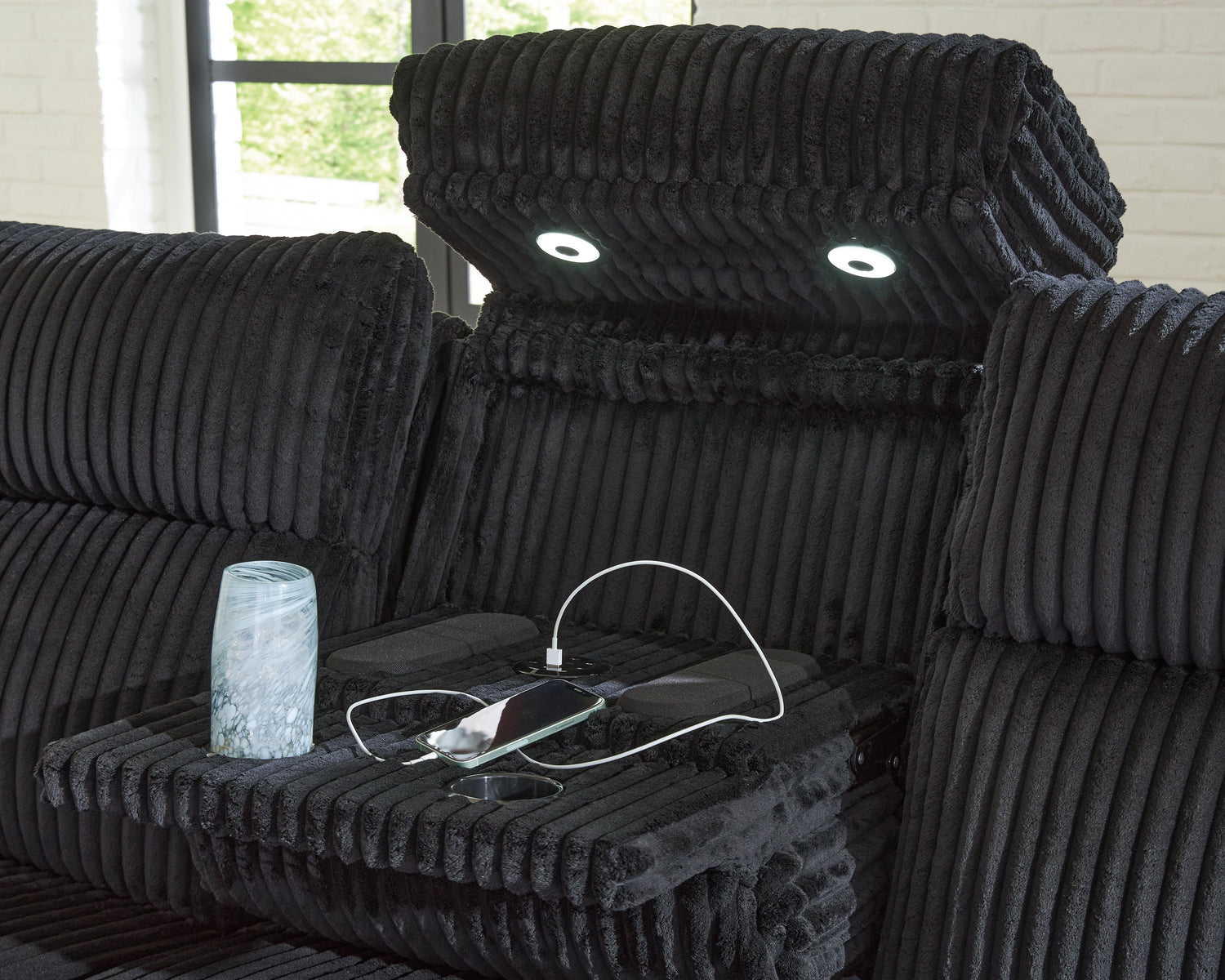 Forest Lake Sofa and Loveseat in Black from Ashley - Luna Furniture