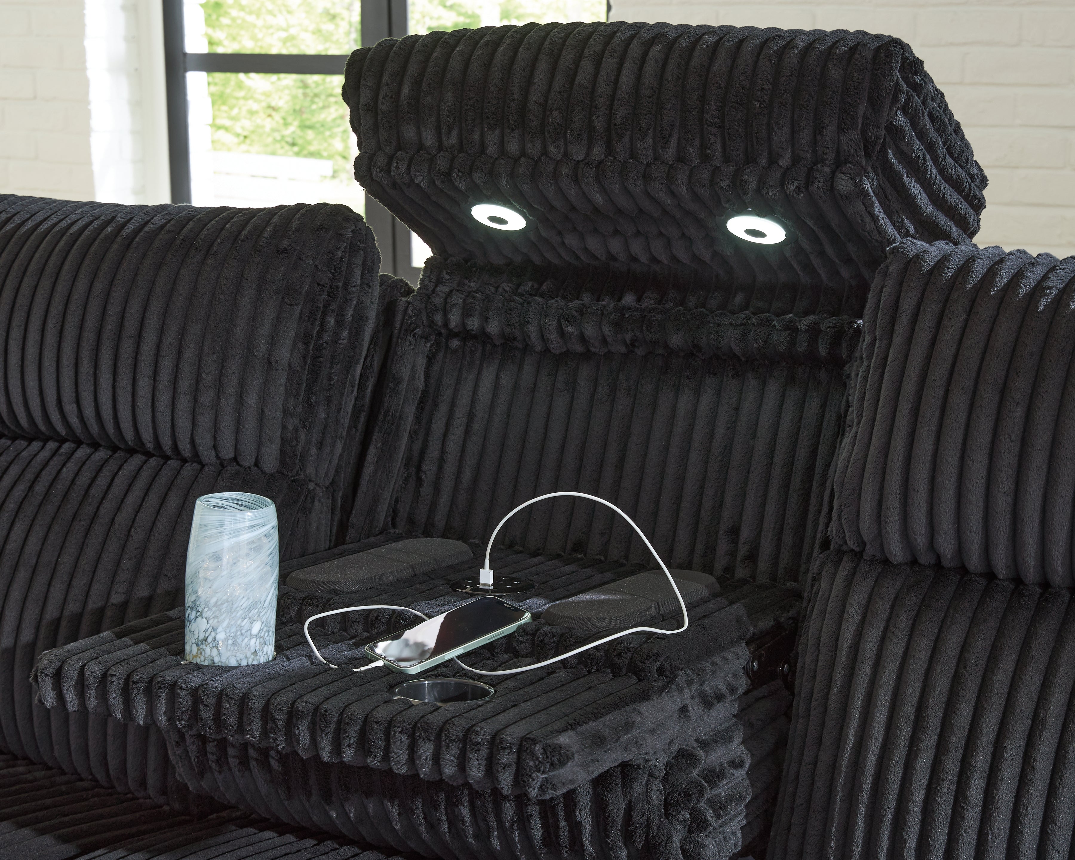 Forest Lake Sofa and Loveseat in Black from Ashley - Luna Furniture