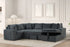 Forever Charcoal Sectional With Pull-Out Bed - FOREVER CHARCOAL