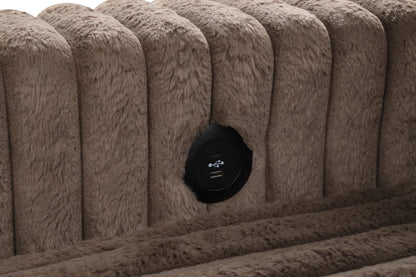 Forever Mocha Sectional With Pull-Out Bed - FOREVER MOCHA