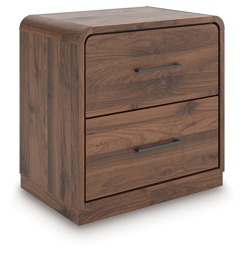 Fortlorn King Panel Bed and 2 Nightstands - PCB386B9
