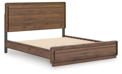 Fortlorn Walnut Brown California King Panel Bed - PCB386B5