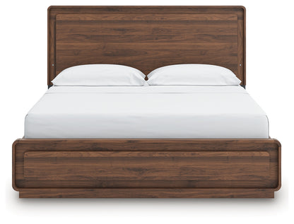 Fortlorn Walnut Brown California King Panel Bed - PCB386B5