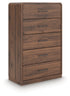 Fortlorn Walnut Brown Chest of Drawers - PCB386-46