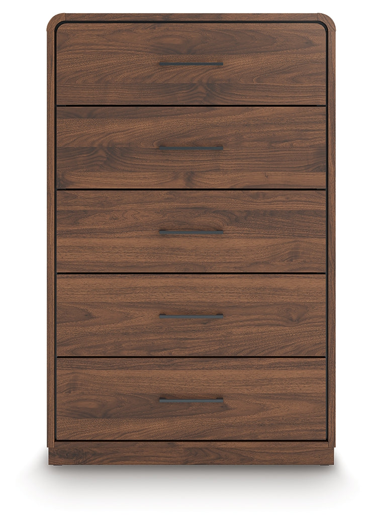 Fortlorn Walnut Brown Chest of Drawers - PCB386-46