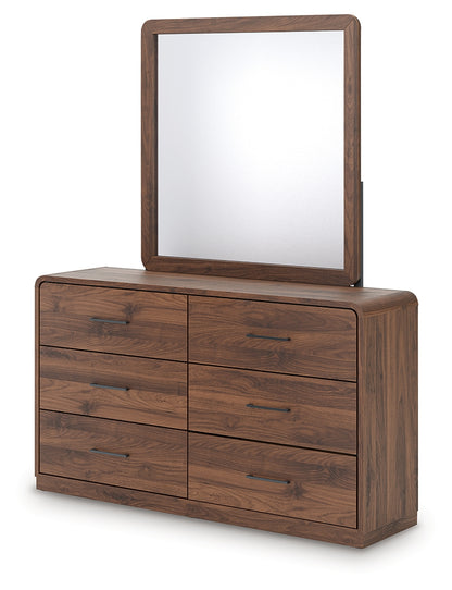 Fortlorn Walnut Brown Dresser and Mirror - PCB386B1