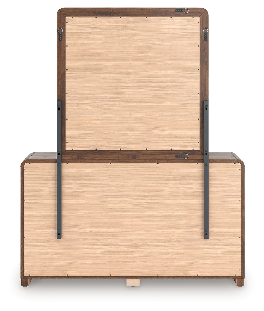 Fortlorn Walnut Brown Dresser and Mirror - PCB386B1