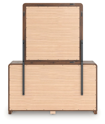 Fortlorn Walnut Brown Dresser and Mirror - PCB386B1