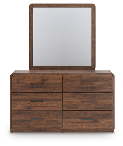 Fortlorn Walnut Brown Dresser and Mirror - PCB386B1