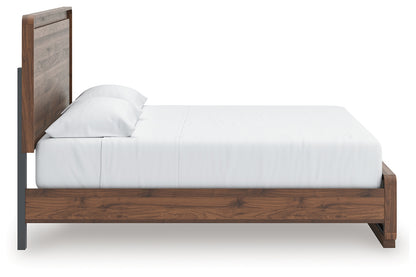 Fortlorn Walnut Brown King Panel Bed - PCB386B4