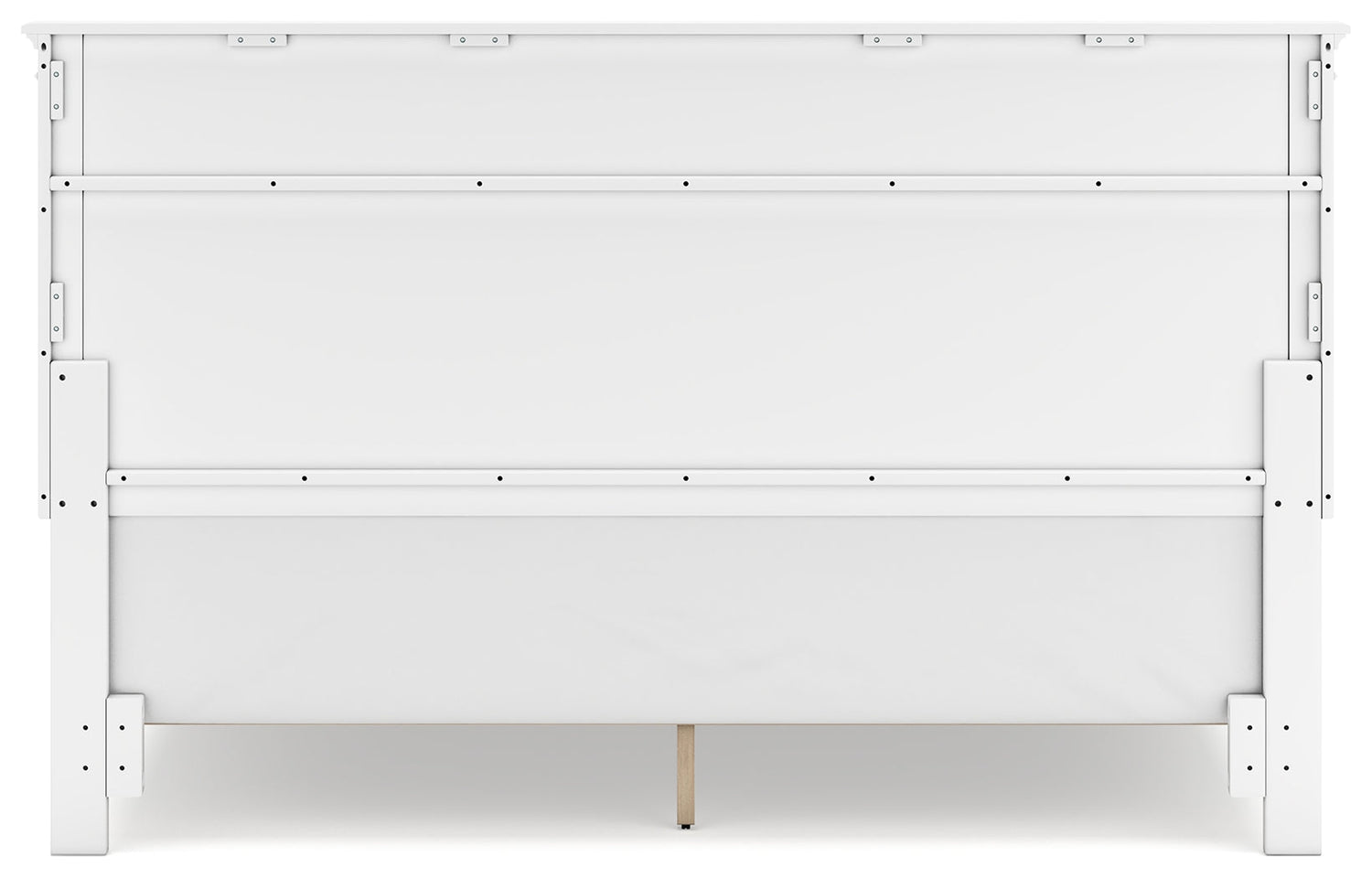 Fortman King Panel Bed with Mirrored Dresser, Chest and 2 Nightstands in White - PKG015153