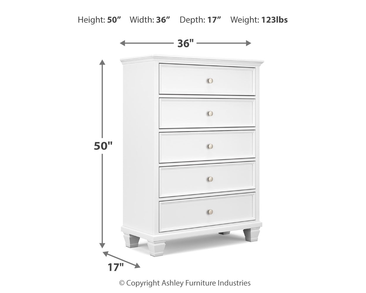 Fortman King Panel Bed with Mirrored Dresser, Chest and 2 Nightstands in White from Ashley - Luna Furniture