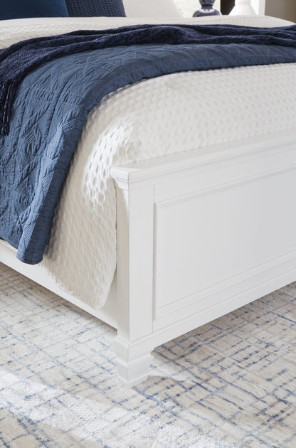Fortman Queen Panel Bed with Mirrored Dresser and 2 Nightstands in White - PKG015146