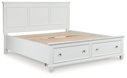 Fortman White California King Panel Storage Bed - B680B23