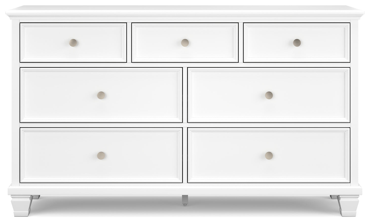 Fortman White King Panel Bed, Dresser and 2 Nightstands - B680B15
