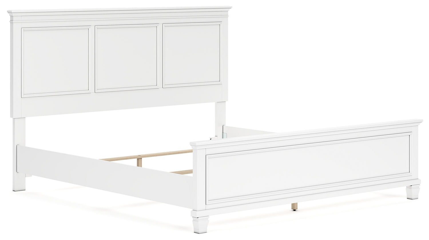 Fortman White King Panel Bed, Dresser and 2 Nightstands - B680B15